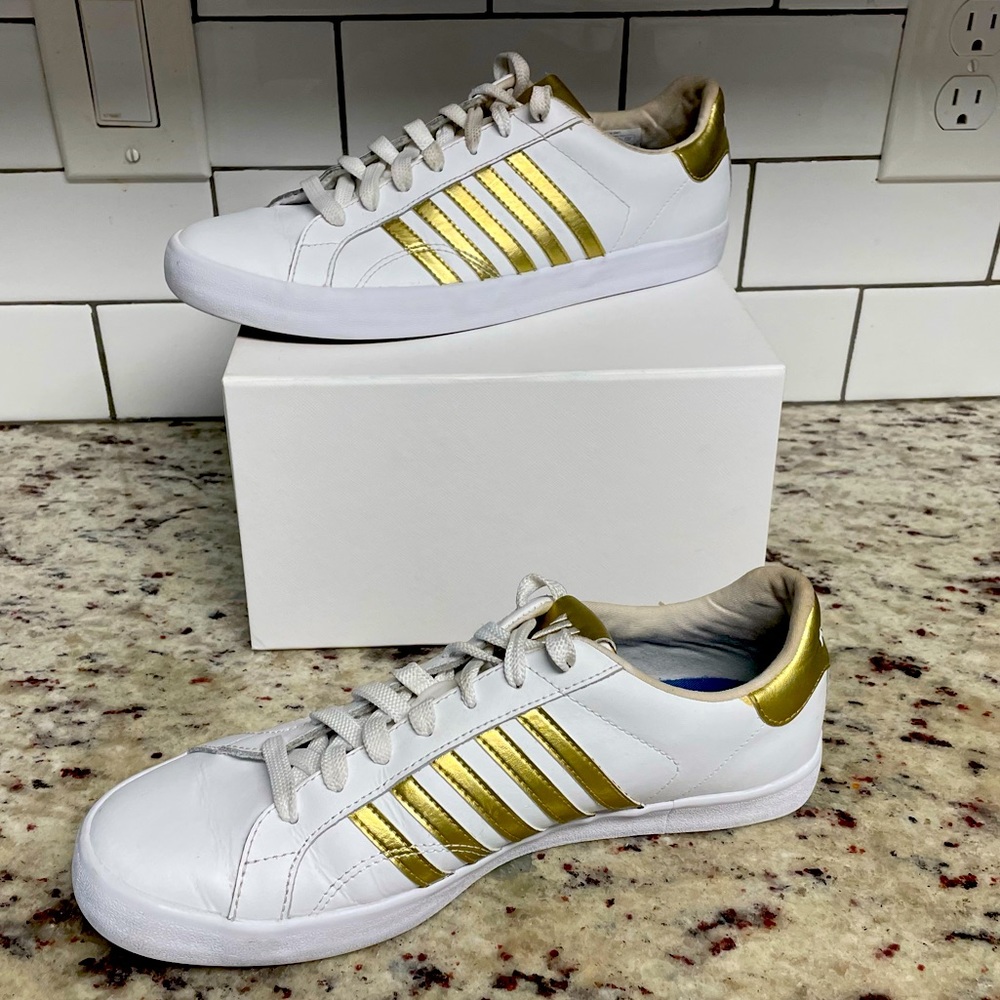 K-SWISS Court Tiebreaker Sneakers - Women’s Shoe Size 9 - White & Rose Gold